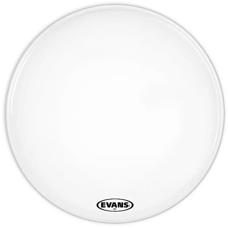 Evans BD24MX1W MX1 White Marching Bass Drum Head - 24" image 1