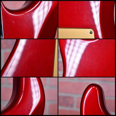 Fender American Deluxe Stratocaster V-Neck 50th Anniversary with Maple Fretboard Candy Apple Red 2004 wOHSC image 16