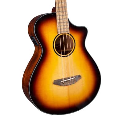 Breedlove Discovery S Concert Edgeburst CE Sitka Acoustic Electric Bass Guitar image 6