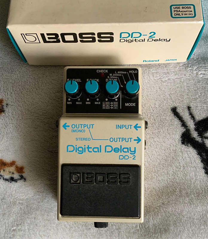 Boss DD2 Digital Delay w/ Box 1986 Blue Label Reverb