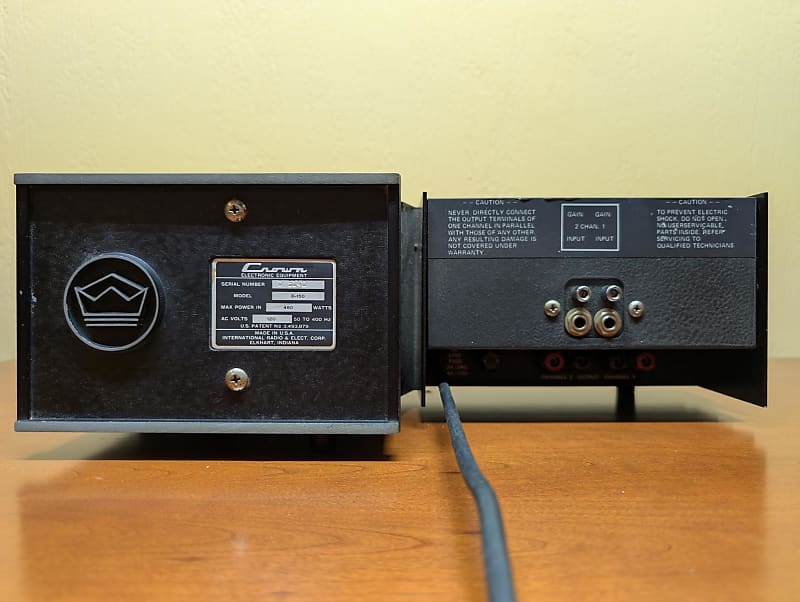 Crown D-150 Vintage 1970s 70W Dual Channel Power Amplifier  			