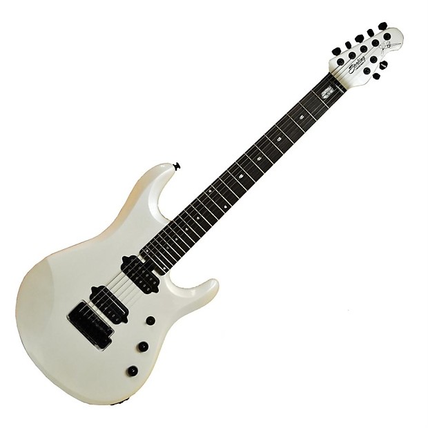 Sterling by Music Man JP70D John Petrucci 7 String Pearl White SBMM  Electric Guitar