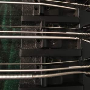 Prat Basses GODZILLA C3-WTF-24 24 string Bass (8x3) Trans Dark Emerald Green + Axe Handler Arc Stand image 17