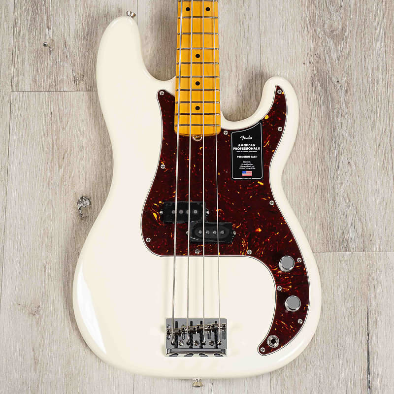 Fender American Professional II Precision Bass, Maple Fingerboard, Olympic White image 1