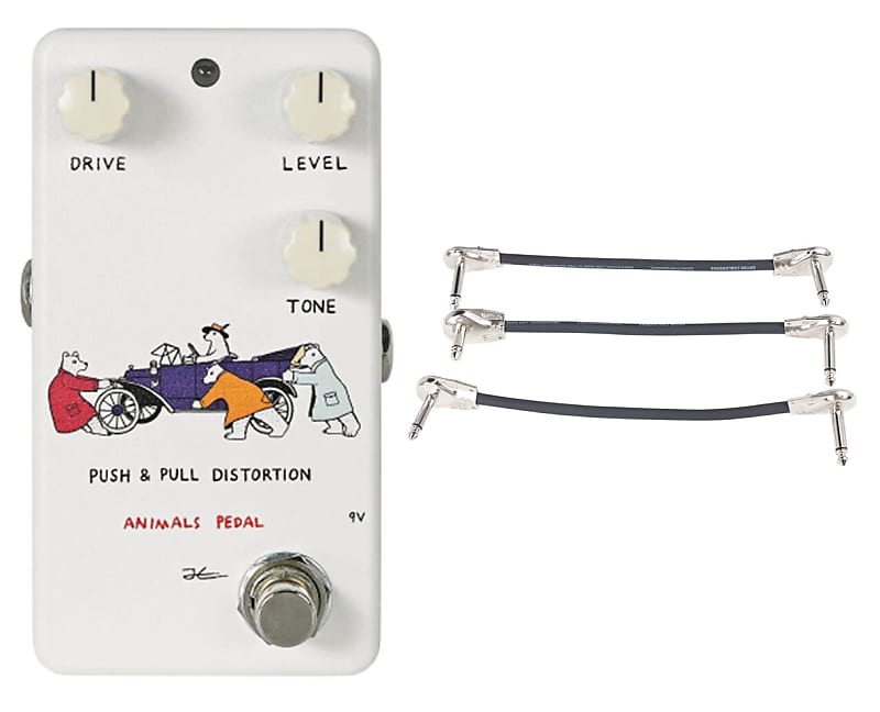 Animals Pedals Push & Pull Distortion + Gator Patch Cable 3 Pack image 1