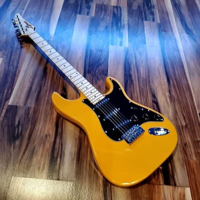 Lyman LS-150 Butterscotch Blonde S-Style Electric Guitar image 2