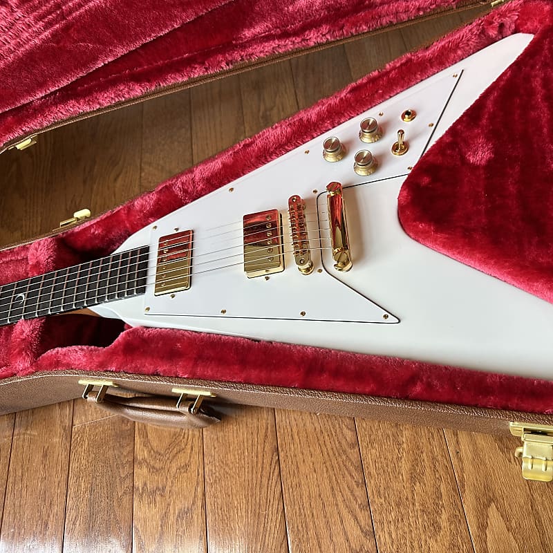 超爆安 Flying Gibson 2002 V Reverb | White - Hardware Gold Refin ギター