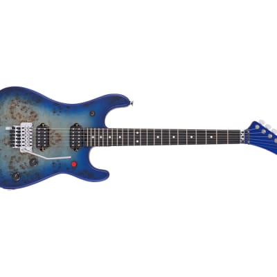 EVH 5150 Series Deluxe Poplar Burl Electric Guitar - Aqua Burst w/ Ebony FB image 4