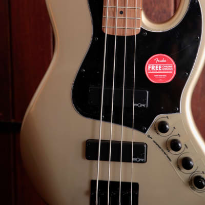Squier Contemporary Active Jazz Bass HH Roasted Maple Neck Shoreline Gold image 3