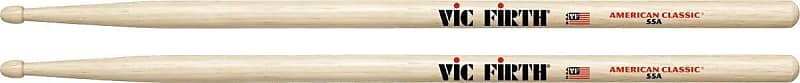 Vic Firth American Classic 55A Wood Tip Drumsticks image 1