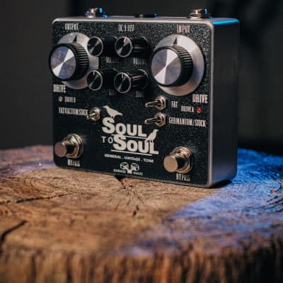 General Vintage Tone Soul to Soul Dual Legendary SRV Preamps pedal Fx By GVT Analog audio  Silver bl image 11