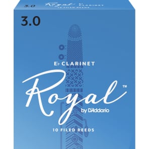 Rico RBB1030 Royal Eb Clarinet Reeds - Strength 3.0 (10-Pack)