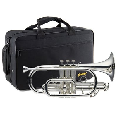 Levante LV-TR4205 Pro Series Key of Bb Clear Lacquer Trumpet with Case,  Mouthpiece