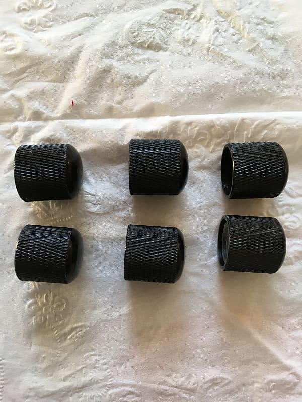 3 Pairs Black Electric Guitar Knobs Set Screw & Push On for Reverb