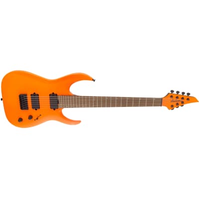 Jackson Pro Series Misha Mansoor Juggernaut HT7 7-String Guitar, Neon Orange image 2