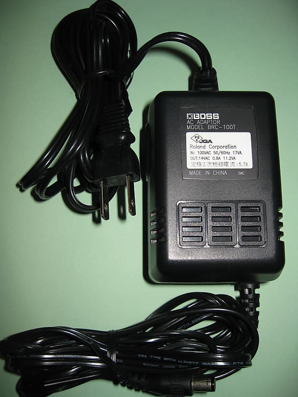 Boss BRC-100T AC Adapter for Boss & Roland Multi-Effects Pedals -100 Volts  Input