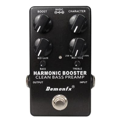 Demonfx Harmonic Booster Clean Bass Guitar Pre-amp Pedal