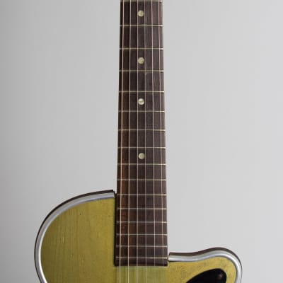 Silvertone Stratotone Newport Model H-42/2 Solid Body Electric Guitar, made by Harmony (1954), original gig bag case. image 8
