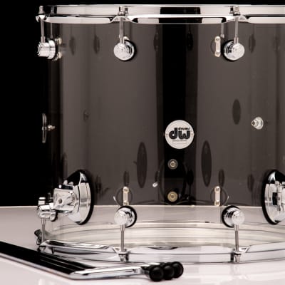 DW Acrylic Design Series Drum 16" x 18" Floor Tom - Clear