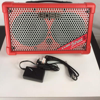 Boss CUBE Street II Battery-Powered Stereo Amplifier, Red | Reverb