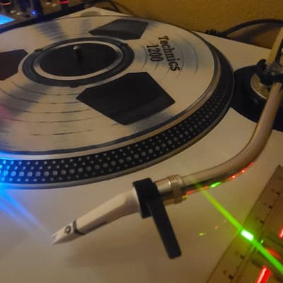Pair of White Technics SL-1200 MK2 Custom DJ Turntables image 13