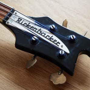 1976 Rickenbacker 4001 Fretless Electric Bass Guitar Jetglo, 100% Original. 4003 Clean, Stock w/ ohc image 4