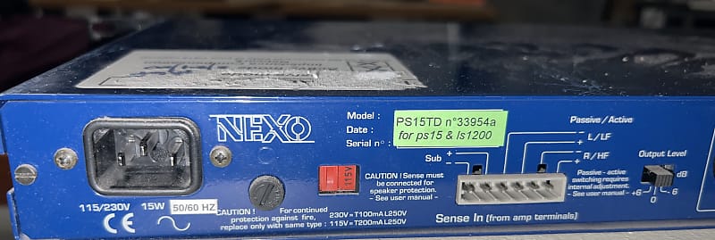 Nexo PS15 TDController MkII | Reverb