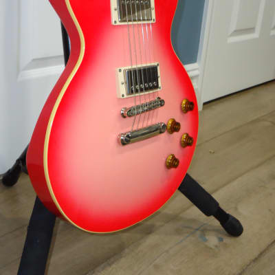 2005 Epiphone Jay Jay French Elitist Les Paul Standard Pinkburst Electric Guitar JJ Twisted Sister image 4