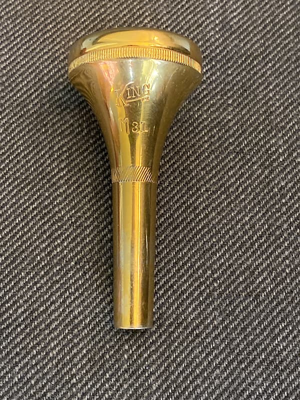 King M31 trombone mouthpiece Gold plated Reverb