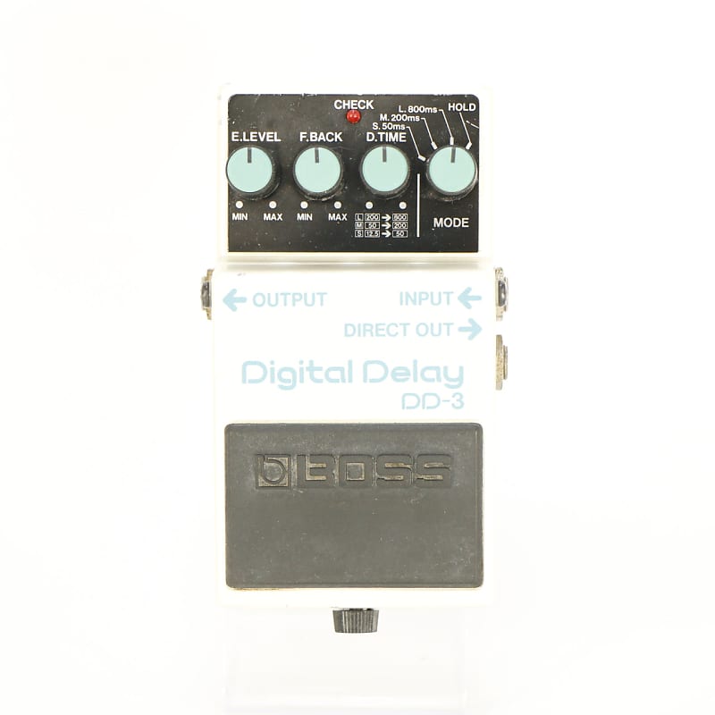 Boss DD-3 Digital Delay (pink label, square chip, made in