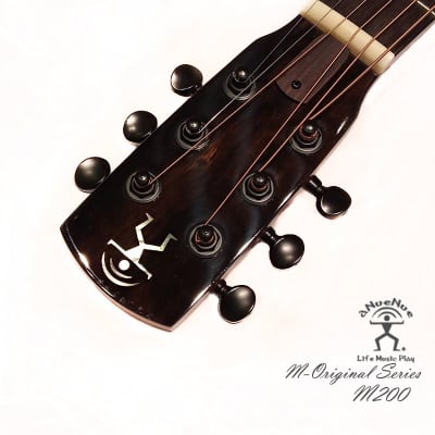 aNueNue M200 all Solid Moon Spruce & Indian Rosewood 36' Travel size Guitar acoustic image 10