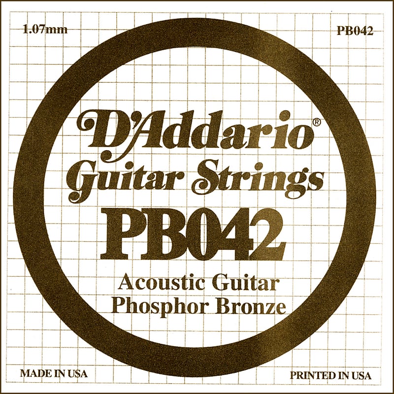 D'Addario .042 Acoustic Phosphor Bronze Single String imagen 1