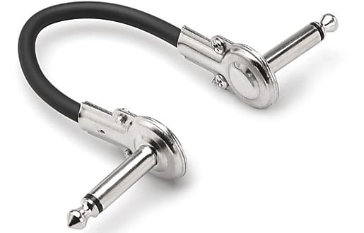 Hosa Low Profile Right Angle 6" Pedal Patch Cable IRG-100.5 image 1