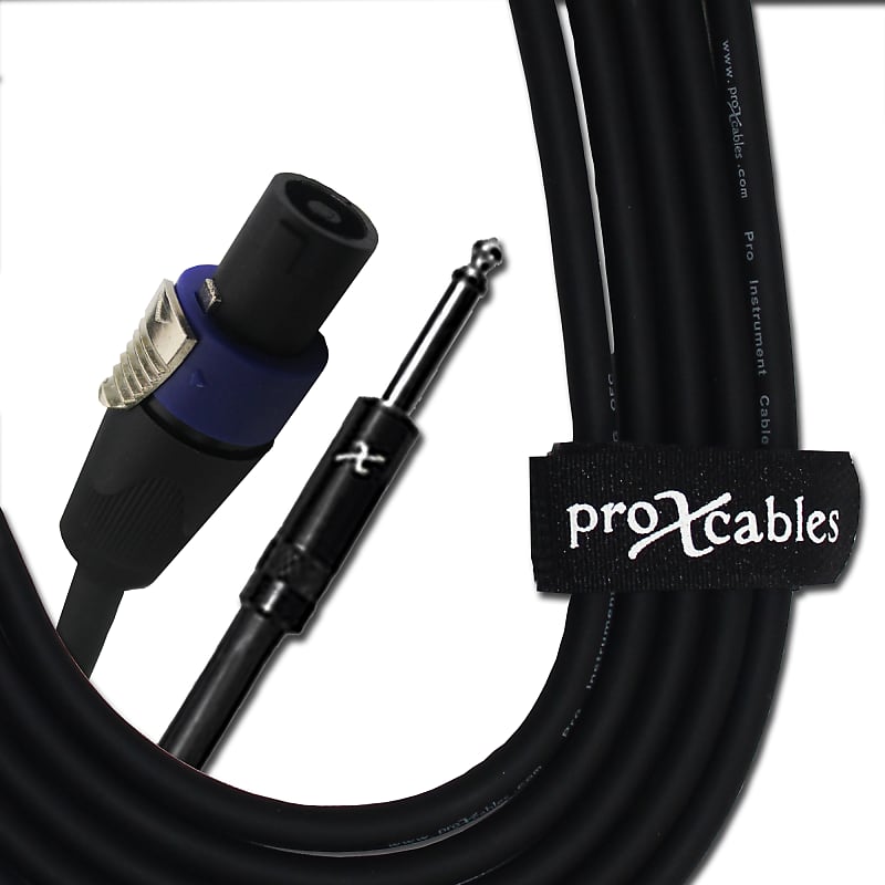 ProX XC-SQ50 50 Ft. 12 AWG SpeakOn to 1/4&quot; TS-M High Performance Speaker Cable  			