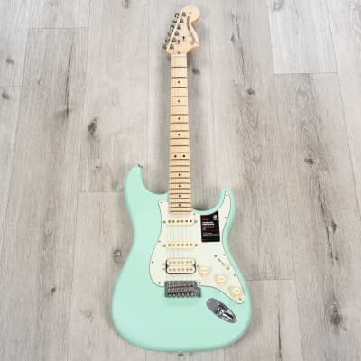 Fender American Performer Stratocaster HSS Guitar, Maple, Satin Surf Green image 3