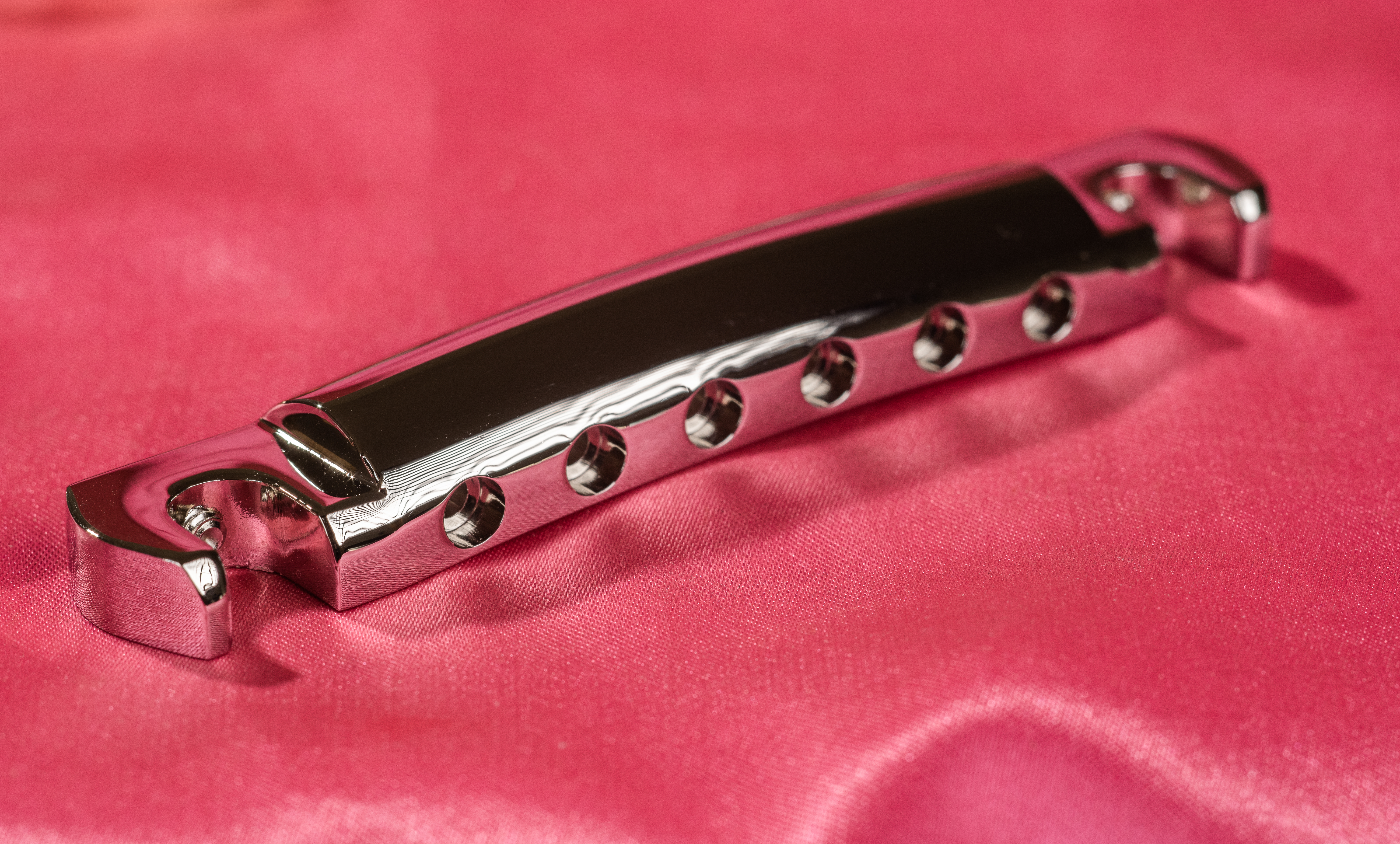 Vintage Spec NOS Lightweight Aluminum Wraparound Tailpiece Nickel