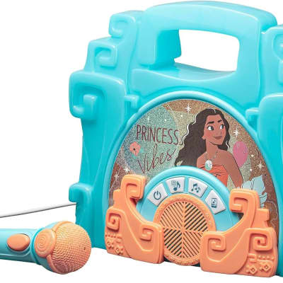 eKids Disney Princess Karaoke Machine for Kids Bluetooth Speaker