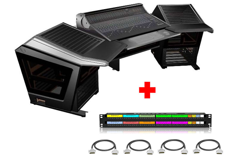 SSL XL-Desk | 24x8x2 Mixing Console (Half Loaded) with Angled Desk and Patchbay & Cabling Package image 1
