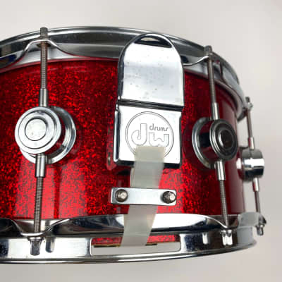 DW Workshop Series Snare Drum 2002 Red Sparkle 5.5"x12" image 10