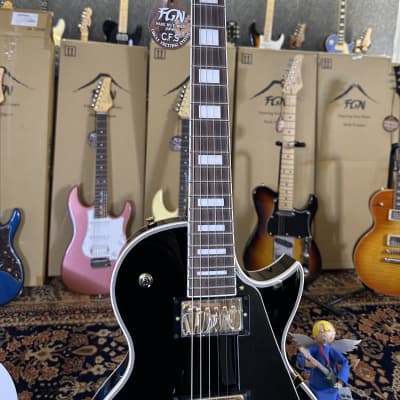 FGN Fujigen Guitars LP CUSTOM BK FGN  NLC10RMP/BK  2023 - Black image 4