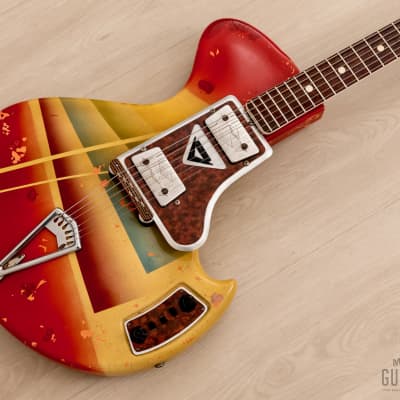 1960s Wandré Rock Oval Vintage Aluminum Neck Guitar w/ Case, Italy for sale