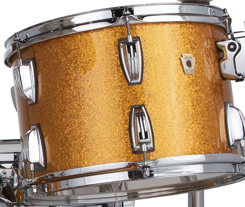 Ludwig *Pre-Order* Classic Maple 8x10" Gold Sparkle Rack Tom Tom Drum Atlas Mount | Made in the USA | Special Order | Authorized Dealer image 1