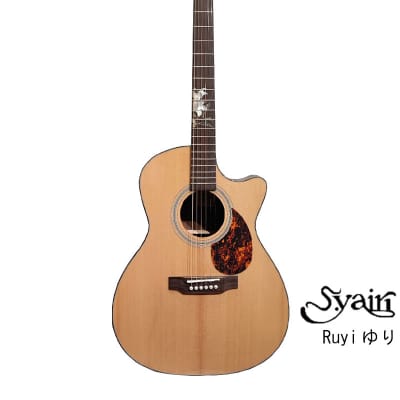 S.yairi Ruyi ゆり solid sitka spruce & claro walnut cutaway acoustic guitar for sale