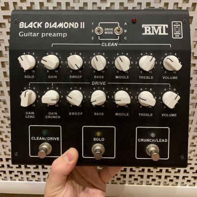 BMT Black Diamond 3-channel Tube Preamp 12AX7 Direct Recording Amp in a box lead solo mode Overdrive Pedal Distortion Boutique Blues Rock Metal Drive for sale