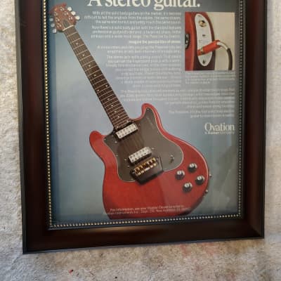 1979 Ovation Guitars Color promotional Ad Framed Ovation Preacher Electric Original for sale
