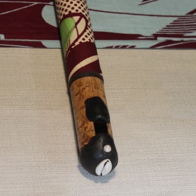 Fula Flute "C" Qromatica 2024 - Traditional West African rattan with African fabric and thread image 3