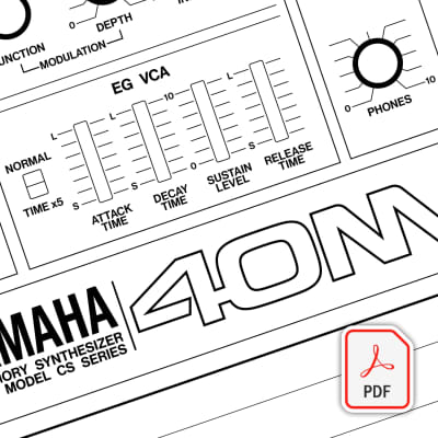 Yamaha CS-40M - Beautifully Illustrated Blank Patch Sheet PDF
