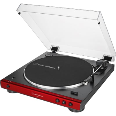 Audio-Technica LP60XBT Belt-Drive Bluetooth Turntable, Red/Black Bundle with Flip 5 Speaker image 2