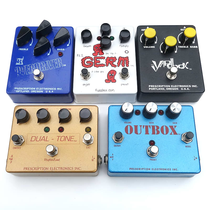 Prescription Electronics Dirt Boxes x5 - Overdriver + Germ + Yardbox +  Dual-Tone + Outbox