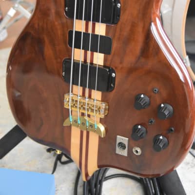 Alembic Series I 1 4 string bass guitar LED's + Original Hard case & DS-5 power image 6